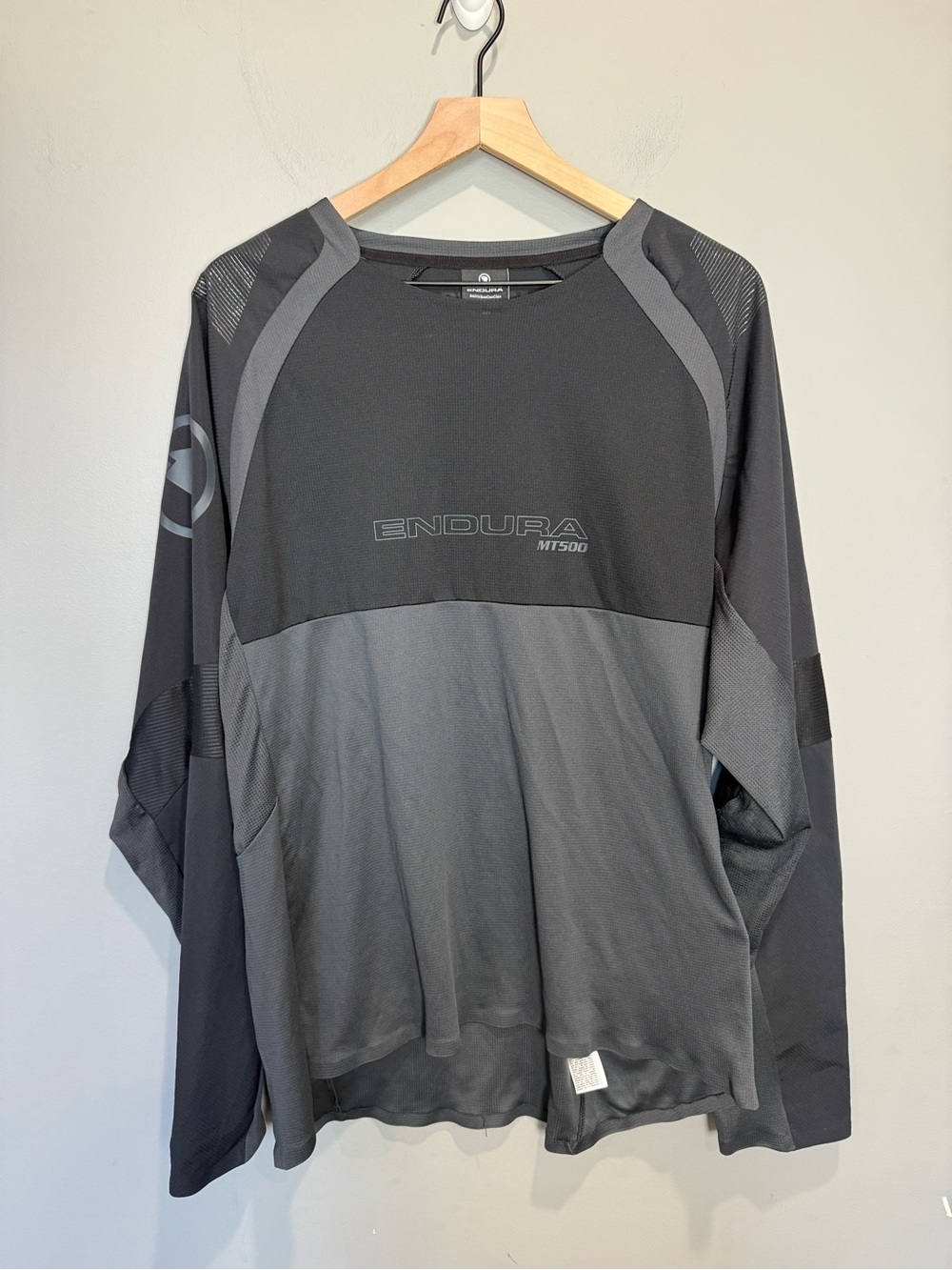 Endura MT500 Burner II Long Sleeve MTB Jersey XXL Gray Mountain Bike